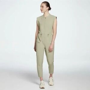 Calia Journey Soft Utility Jumpsuit Green Size Medium